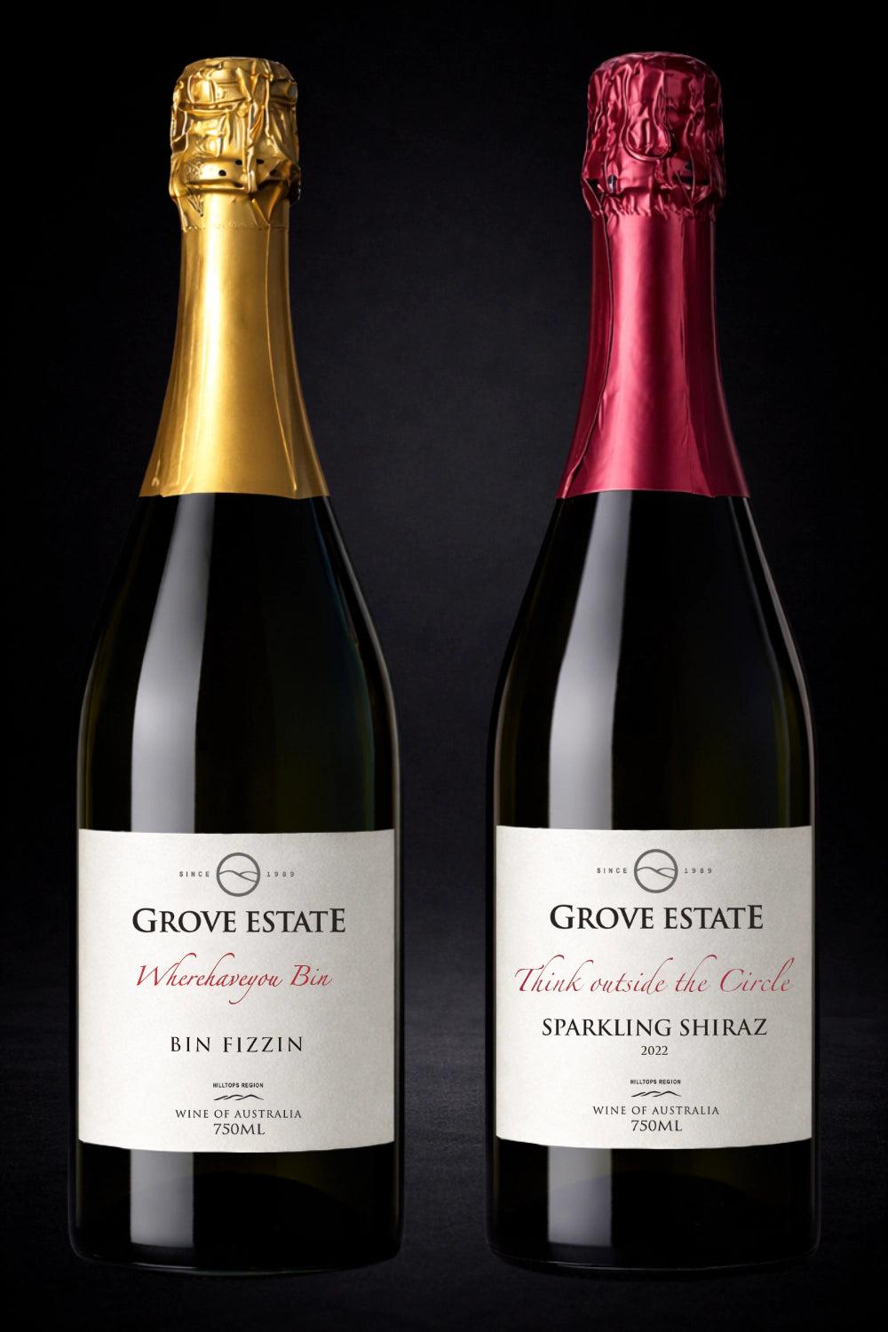 Sparkling Special “Wherehaveyou Bin” Bin Fizzin (3 Bottles) and “Think Outside the Circle” Sparkling Shiraz (3 Bottles)